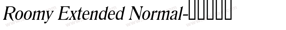 Roomy Extended Normal字体转换